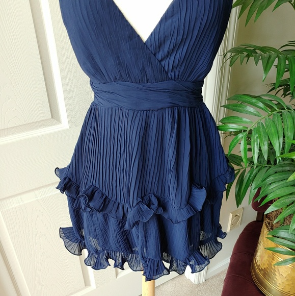 SOLD! Saints + Secrets Ruffle Backless Dress - Picture 3 of 8